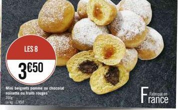 Mini Beignets Pomme/Choco/Fruits Rouges: Promo 3€50/kg - Fabriqués en France!