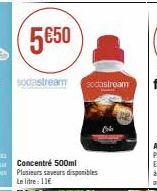 Sodastream : Concentré 500 ml, Plusieurs Saveurs Disponibles - 11€/L