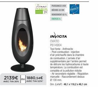 Chauffage digne d'ovations: Invicta Ovation P614904 avec réduction de 2139€ à 1880,54€ TTC!