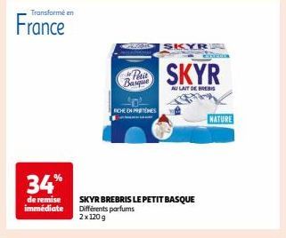 Profitez d'une Remise Immediate de 34% sur le SKYR Brebis Le Petit Basque - 2x120g - Nature