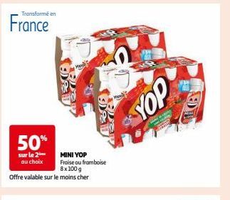 Offre Spéciale : 50% de Réduction sur le Mini YOP Fraise ou Framboise 8x100g!