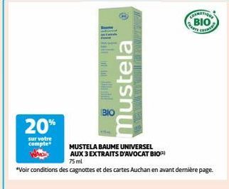 Offrez de l'excellence pour votre peau: 20% sur le Baume Universel aux 3 Extraits d'Avocat Bio de Mustela! Voir conditions.