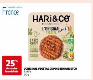 Transformez vos repas avec HARI&CO : 25% de Remise immédiate ! Pois Bio 2x85g SANS ADDITIFS, RICHE en Protéines, SANS SOLA, VEGETAL.