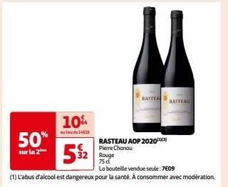 RASTEAU AOP 2020 Pierre Chanau Rouge: 50% de Réduction & 10% de Rabais pour une Bouteille à 7€09