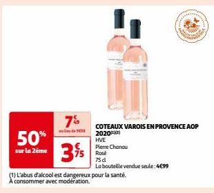 Profitez d'une offre exclusive : Pierre Chanou Coteaux Varoise En Provence AOP 2020 à seulement 7% Aulinde 998 et 50% sur la 2ème à 375 d!