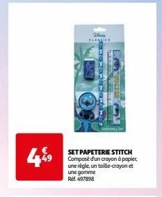 Promo Carnet de note et crayons stitch chez Auchan