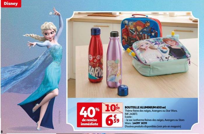 Promo Disney Reine des neiges : 1099 € pour le sac isotherme Aluminium 600ml - ARV 40% de réduction