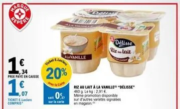 ticket e.lecler à 1€ : daim au sel + 20% sur alavanille + promotion sur d'autres variétés signalées.