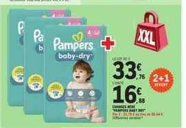 Promo : Pampers Baby-Dry XXL 33% 2+1 - Pampers par Lot de 3 à 50,04€!