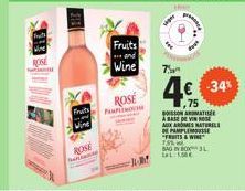 ROSÉ 1564 - Un Vin au Pamplemousse Naturellement Aromatique aux Aromes Naturels - 3L - Promo 4€ -34%!