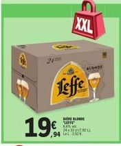 19€  94  Leffe  B  XXL  BLONDE  L www 24x337321 