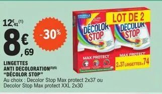 lot de 2 déculuk max protect -30% et 2.37 lingettes max protect à seulement 12,41€‬ !