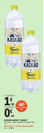 KASKAD Tonic Original : Promo -68% ! 2L pour 1,72€