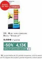 avantage de 50% sur le stabilo boss : mini sunligneurs à partir de 4,13€ !
