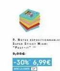 super sticky notes miami - 30% de réduction - 6,99€ chez wolacante!
