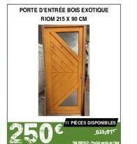 Offre Spéciale : Porte d'entrée Bois Exotique RIOM 215 x 90cm à 511,01€ ! 11 Pièces Disponibles !