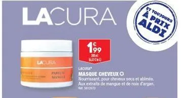 nourrissez vos cheveux abimés: le lacura parily 199 katchu à prix aldi.