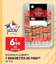 brochettes de porc Boucherie St-Clément