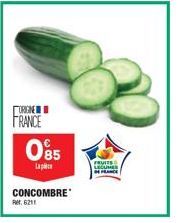 ORIGINE FRANCE  085  Lap  CONCOMBRE R. 6211  FRUITS LEGUMES FRANCE 