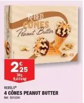 promo 4 cones beis peanut butter m1 : pas cher, rebelle et irrésistible ! pw 5015241