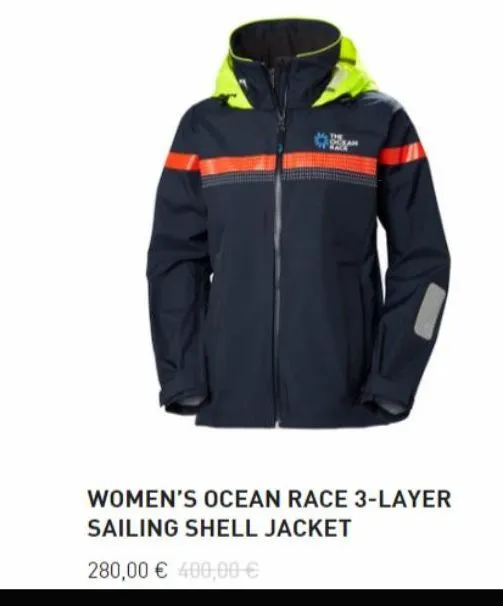women's ocean race 3-layer sailing shell jacket  280,00 € 400,00 € 