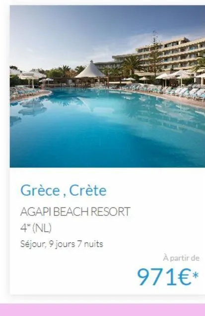 offrez-vous une escapade inoubliable à l'agapi beach resort 4* - grèce, crète - 9 jours/7 nuits à partir de 971€*