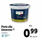 proda  pesto alla genovese (2)  60000.75  italiano  jove 90g  90 g  0.⁹⁹9 