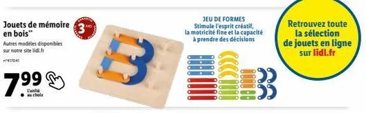 jouets en bois de mémoire 3: stimulez l'esprit créatif pour seulement 7.99€! - lidl.fr 417041b