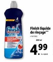 Finish Liquide de Rinçage 800ml à 4,99€ - IL-EXE 67842