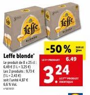 Profitez des Promotions sur Leffe Blonde et Leffe Konop: Jusqu'à -50% sur votre 2ème Pack!