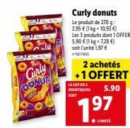Offre Spéciale : Curly Donuts Identiques à Prix Réduit ! 2+1 à 1,97€/kg