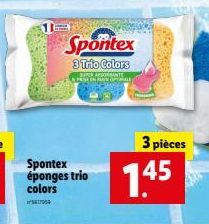 Spontex 3 Trio Colors - Économisez env. 1,45€ ! 3 Pièces de PESE EN UN OFTAL Spontex.