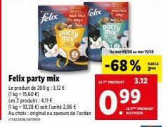 MAX PACK Party Mix: 2 produits Felices à 4,11 €! Original & Océan, 1 kg à 10,28 €!