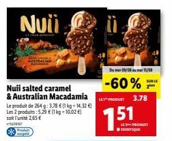 Promo à l'unité: Dégustez le Délice Nuii Salted Caramel & Australian Macadamia à 2,65€/unité