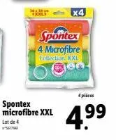 spontex 4 microfibre collection xxl  4 picas  4.⁹⁹  99 