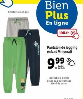 Pantalon de jogging Minecraft 9.99€ : pour un confort optimal grâce au coton DEKO-TEX !”