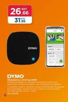 le titre: économisez sur la dymo letratag 2008: étiqueteuse compacte avec bluetooth & support app!
