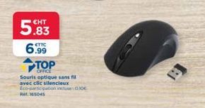 Top Office : Souris Optique sans Fil avec Clic Silencieux à 5.83€ (15045 - 1:1, Eco-Participation Inclus).