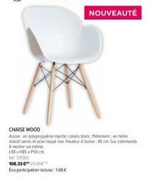 Chaise Wood - LSEX HS XPS 201360 - 108,33€ - Assise en polypropylène, Noyer Massif et Acier Noir