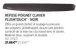 Soulagez Vos Poignets avec le Repose-Poignet Clavier PlusHTouch™-Noir à 25,90€ - Antidérapant et Confortable.