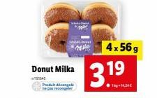 Donut Milka  157545  Podat diconal  3.19  4x56g  14,34€ 