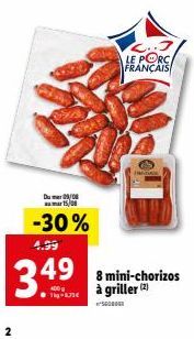 Profitez de 30% de Réduction : 8 Mini-Chorizos à Griller de L.J. Le Porc Français au Prix de 4.99€!