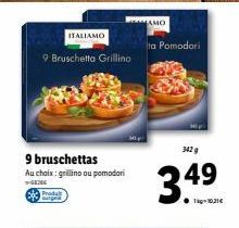 GIZG ta Pomodori - Profitez de 9 Bruschettas Grillino ou Pomodori ITALIAMO, 342 g pour seulement 3,49€!