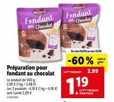 fondant au chocolat 