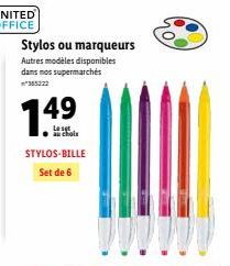 Promo : STYLOS-BILLE Set de 6 à 7.49€ au choix dans nos Supermarchés