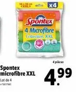 spontex 4 microfibre collection xxl  4 picas  4.⁹⁹  99 