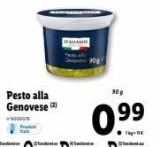 Proda  Pesto alla Genovese (2)  60000.75  ITALIANO  Jove 90g  90 g  0.⁹⁹9 