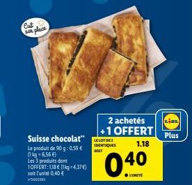 Succombez à la douceur du Chocolat Suisse - 2 achetés + 1 offert à 1,18€/Unité !”