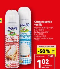 CNVIA ENVIA: Frappez le Crime avec des Crèmes 3,07€/kg et 2,05€/250g ! Promo154€.