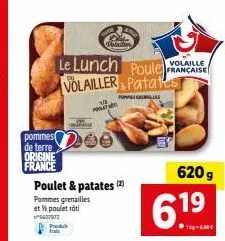 poulet rôti français & pommes de terre grenailles - po 5607672 | promo 19€ - 620g | 6.1⁹